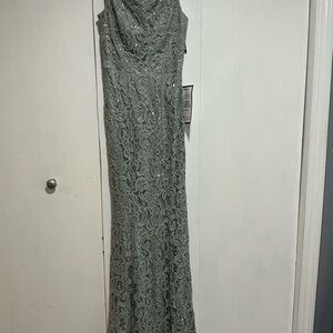 Speechless Gray Lace Maxi Dress